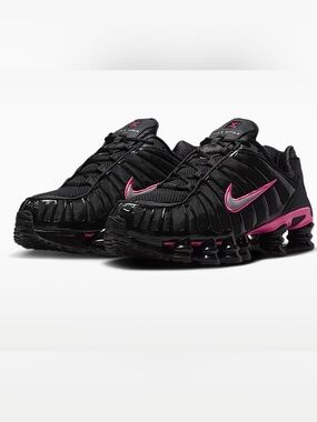 Nike Shox TL Shoes
Black/Pinksicle/Metallic Silver
Size M 7.5 / W 9 NWB